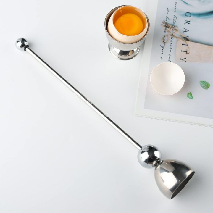 2 st äggtoppare – rostfritt stålöppnare