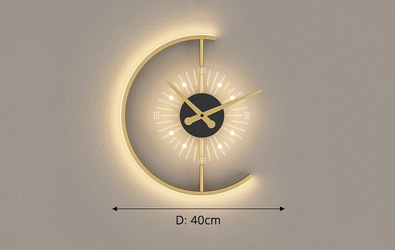 Lysande LED-väggklocka – elegant klocka med omgivande glöd