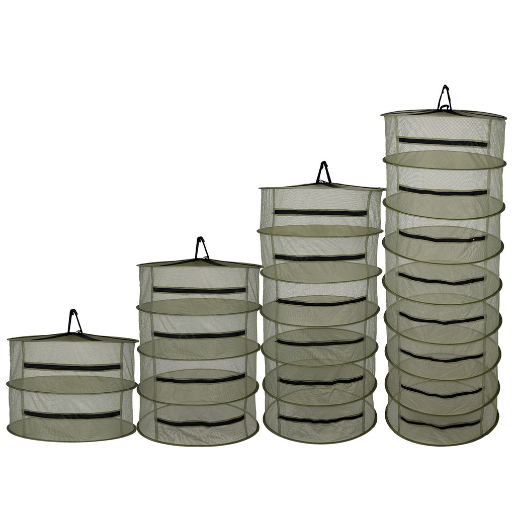 Hopfällbar torkställning i nät – Flerskiktad hängbricka för frukt, grönsaker och örter