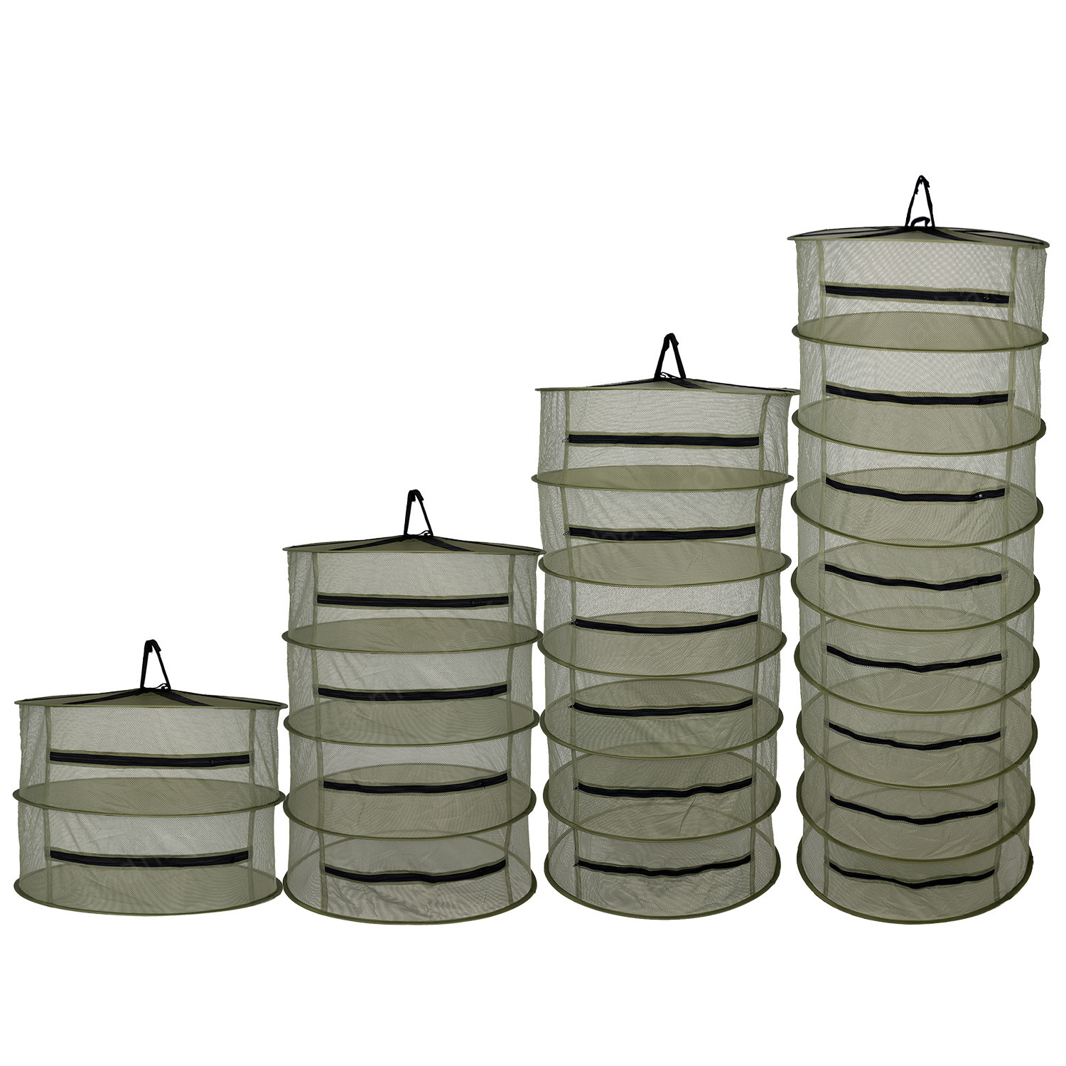 Hopfällbar torkställning i nät – Flerskiktad hängbricka för frukt, grönsaker och örter