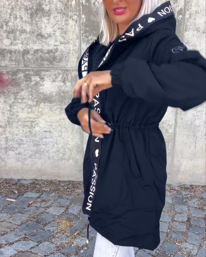 Damjacka med dragkedja - Lätt och avslappnad ytterkläder med huva