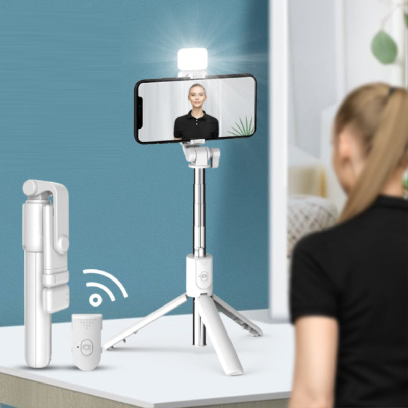 GlowGrip 6-i-1 Bluetooth Selfie Stick-stativ