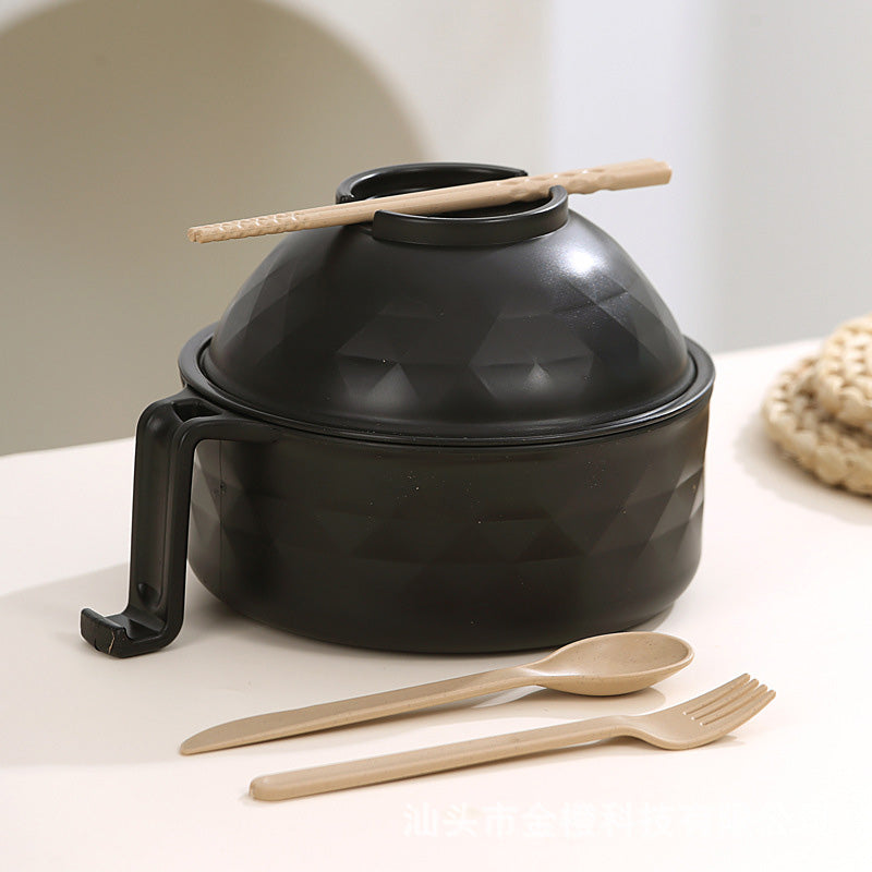 Mikrovågsugn Ramen Cooker – BPA-fri nudelskål med lock och greppvänliga handtag