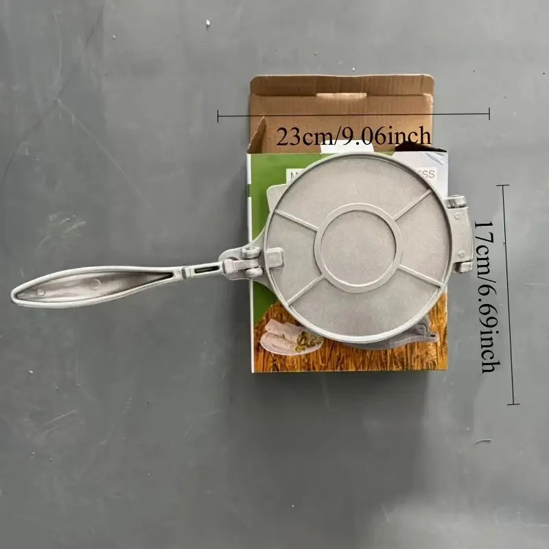 Premium tortillamaskin i aluminium – handpress för autentiska majs- och mjöltortillas