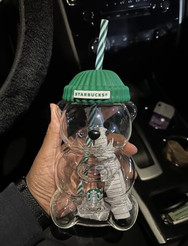 Björnfigur Glasmugg – Slitstark Värmesäker Dricksglas, 320ml