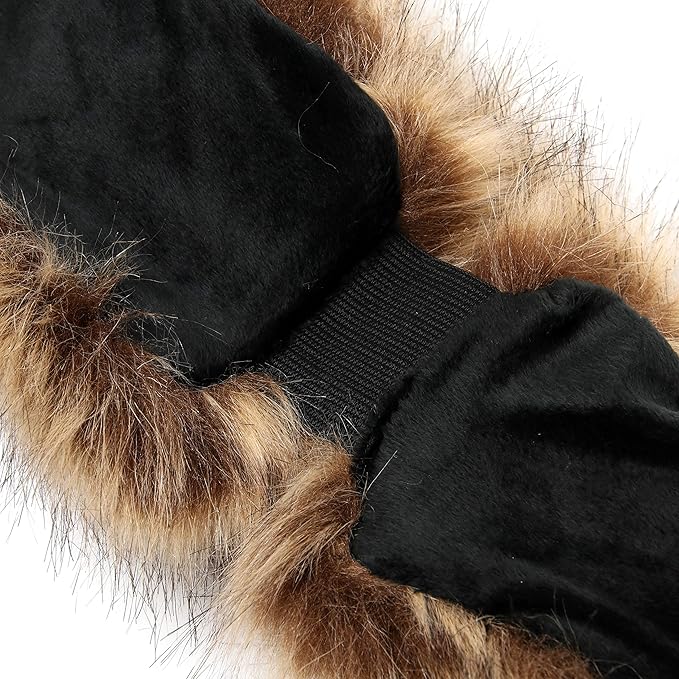 Plyschiga öronvärmare i fuskpäls – Elegant vinterpannband