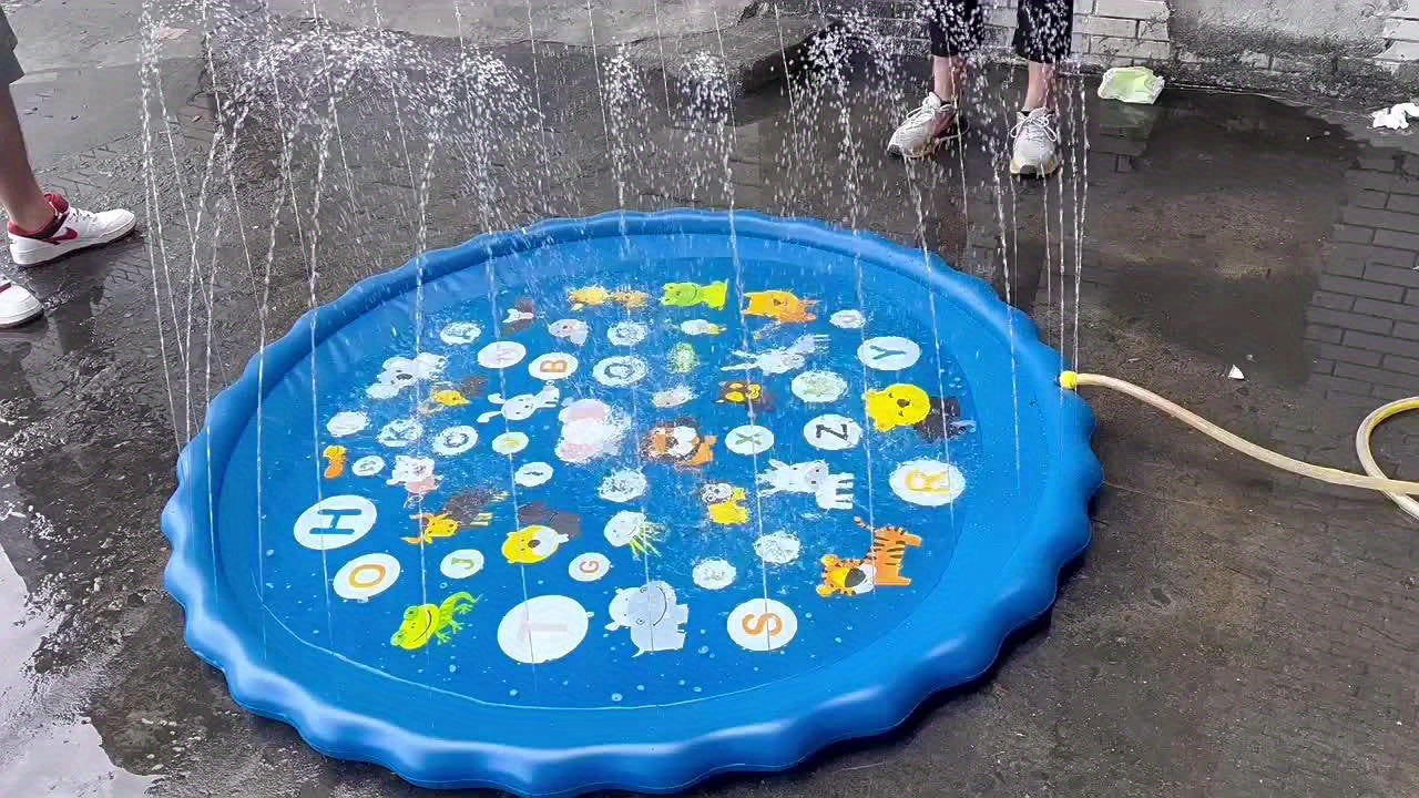 Uppblåsbar plaskpool för trädgården – Färgglad PVC-spridare för barn