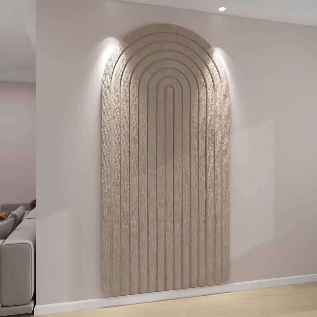 Överdimensionerad böjd filt-anslagstavla - Självhäftande väggpanel för foton, anteckningar och modern inredning