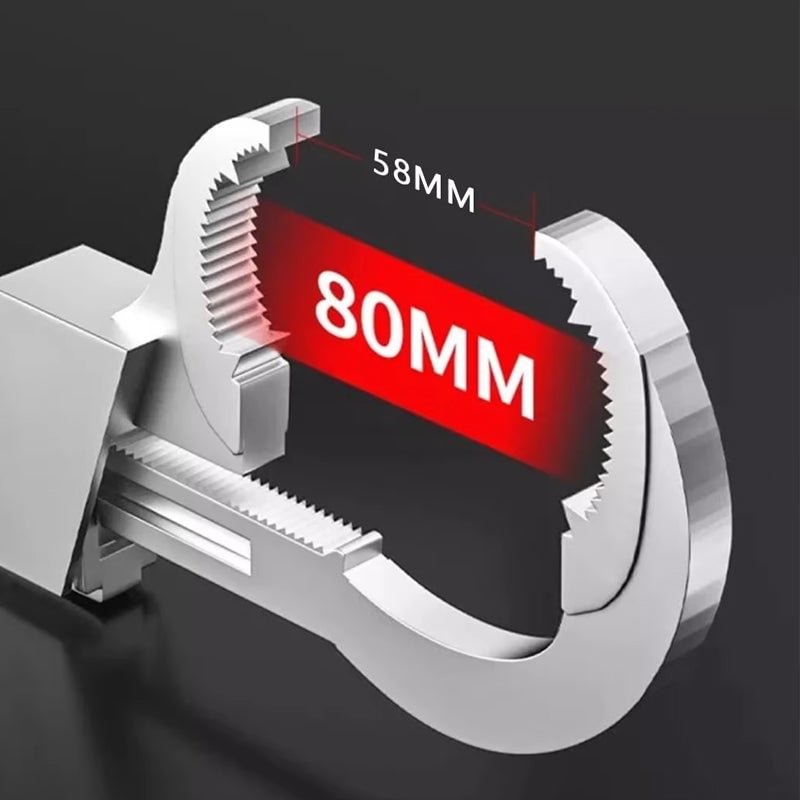 Mångsidig justerbar badrumsnyckelsats – hållbar aluminiumlegering för rör och armaturer