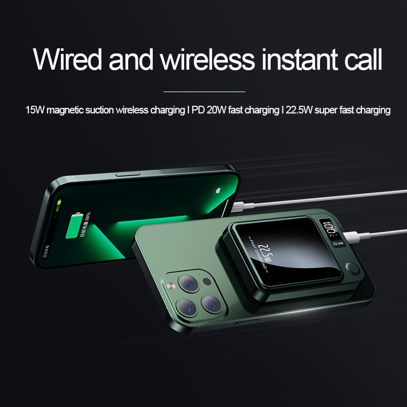 Trådlös magnetisk powerbank – 10000mAh ultratunn snabbladdare