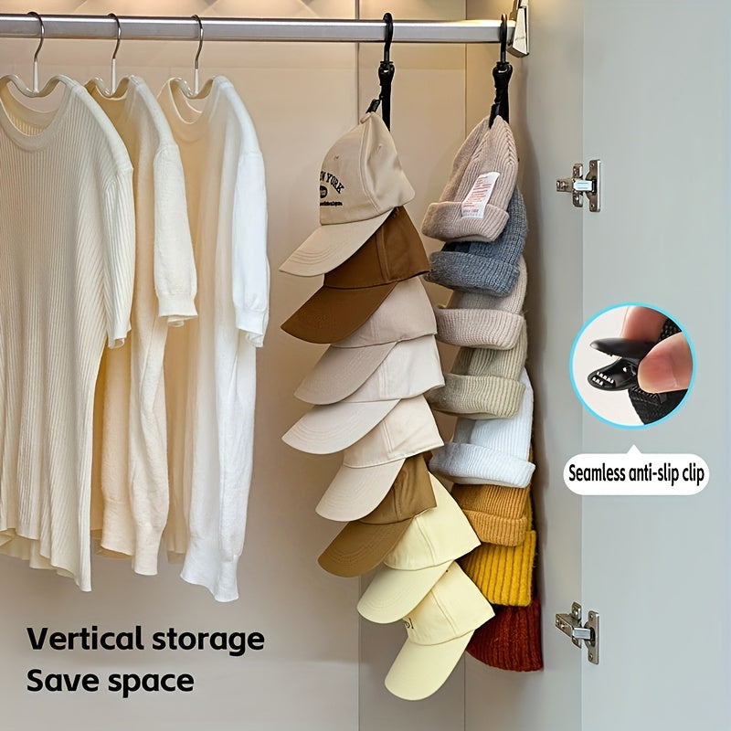 Väggorganisatör för flera kepsar – Kompakt förvaringsställ för basebollkepsar