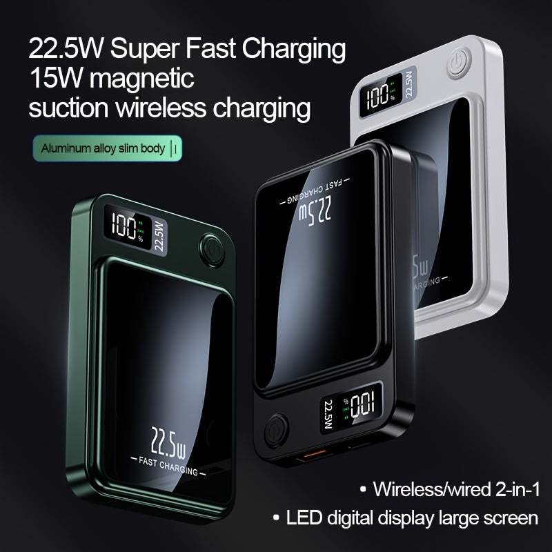 Trådlös magnetisk powerbank – 10000mAh ultratunn snabbladdare