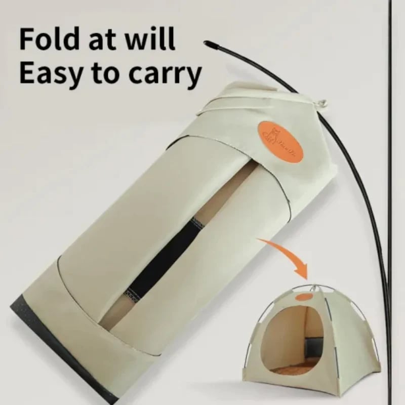 Kompakt husdjursbädd – Lätt tältliknande gömställe för katter och valpar