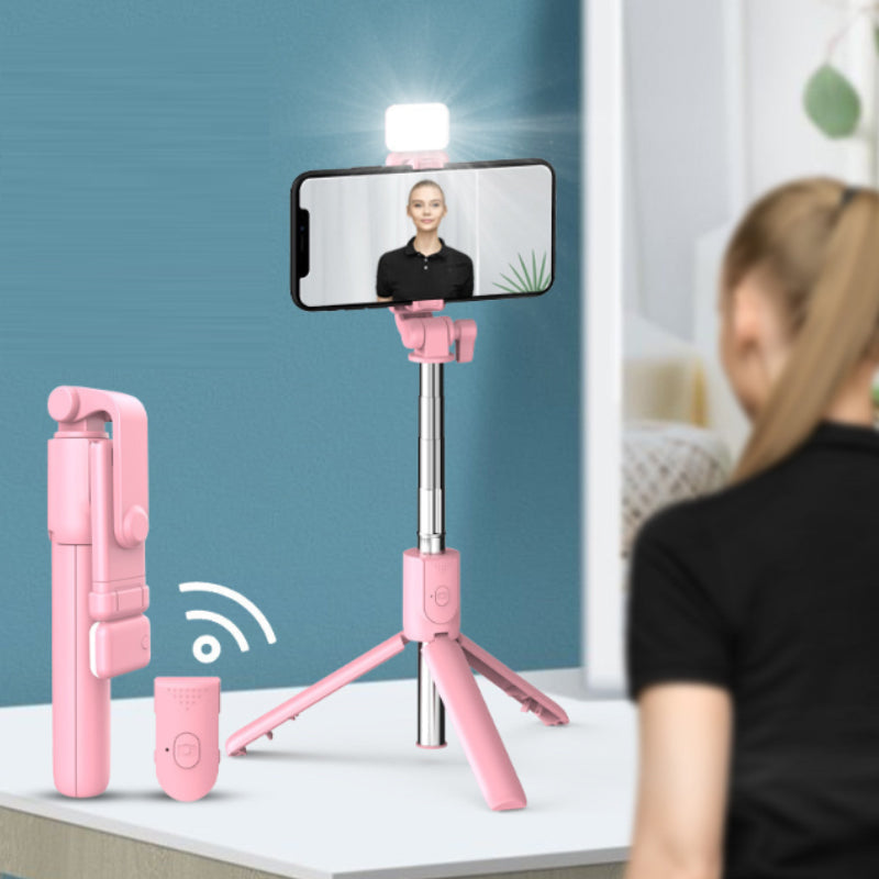 GlowGrip 6-i-1 Bluetooth Selfie Stick-stativ