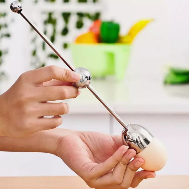 2 st äggtoppare – rostfritt stålöppnare