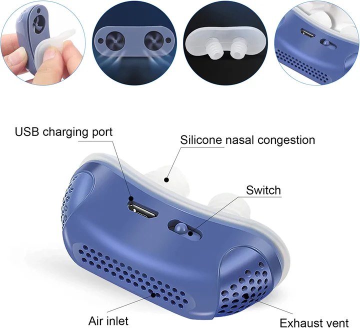 Bärbar mikro-CPAP-apparat - Resevänlig lösning mot snarkning och lindring av sömnapné