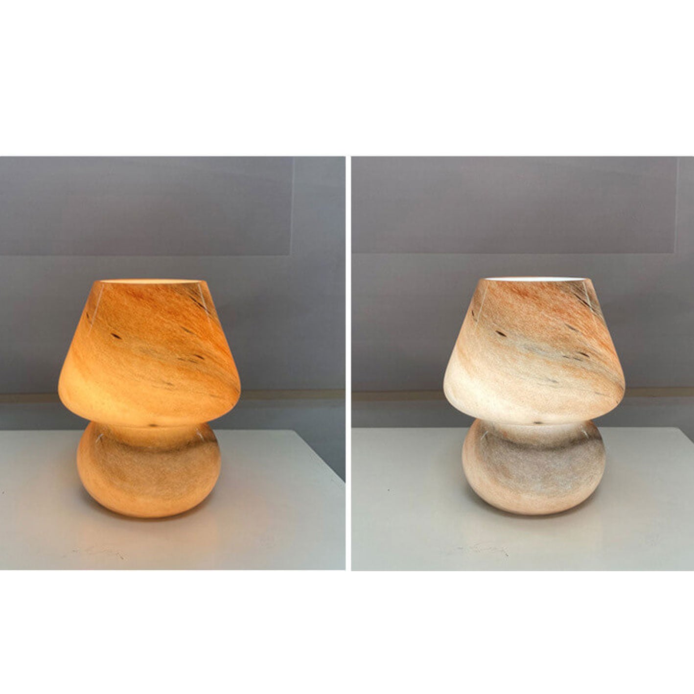 CosmoGlow Handgjord glasbordslampa – Planetinspirerad elegans