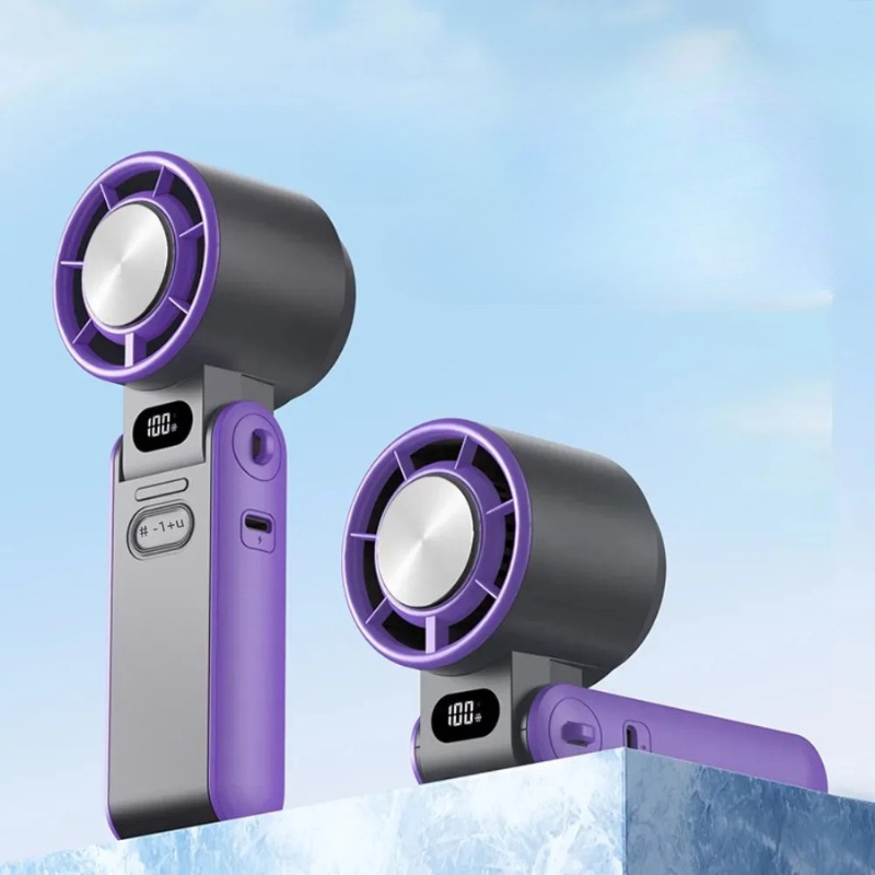 CoolWhirl – Mini hopfällbar handhållen fläkt med USB-laddningsbar Breeze Boost