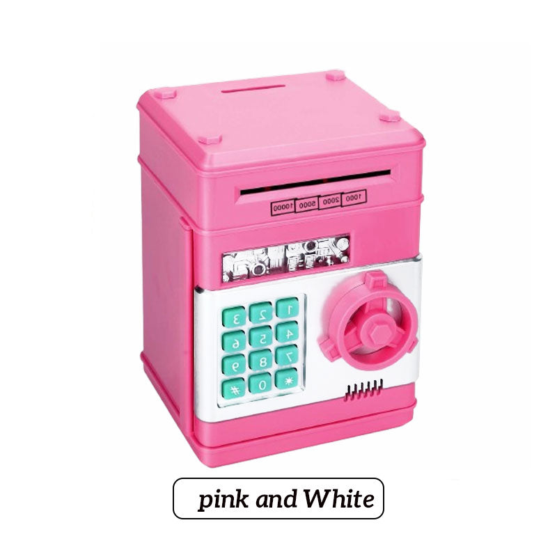 Elektronisk sparbössa för barn - bankomatliknande mynt- och kontantskåp