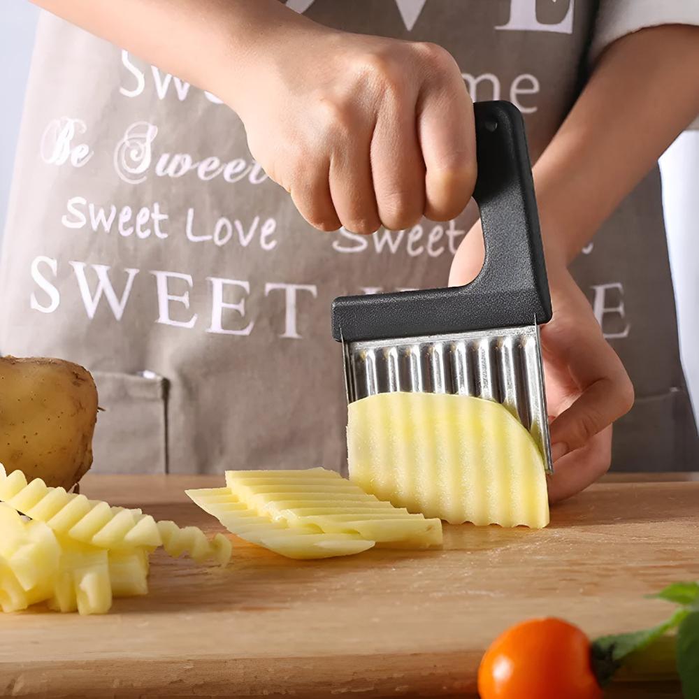 RippleEdge Snack Slicer – Enkla vågiga snitt för chips, grönsaker