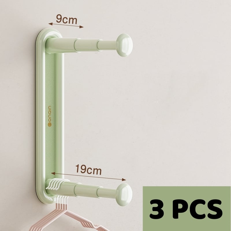 Justerbar vägghylla med dubbla lager – Platsbesparande klädorganisatör