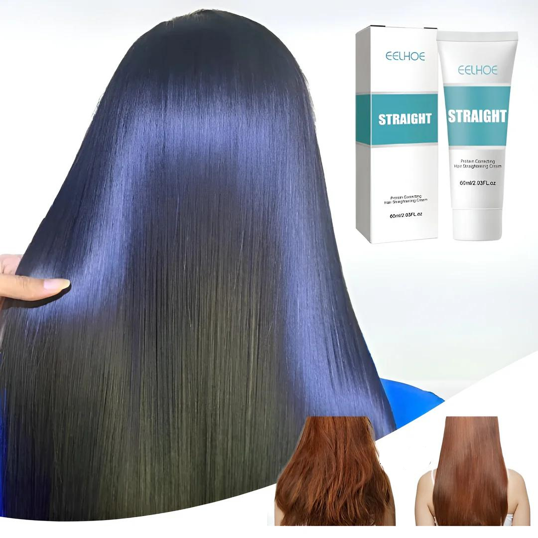 Keratin Hair Smoothing Cream – Omedelbar anti-frissande plattningsbehandling för silkeslent, glansigt hår