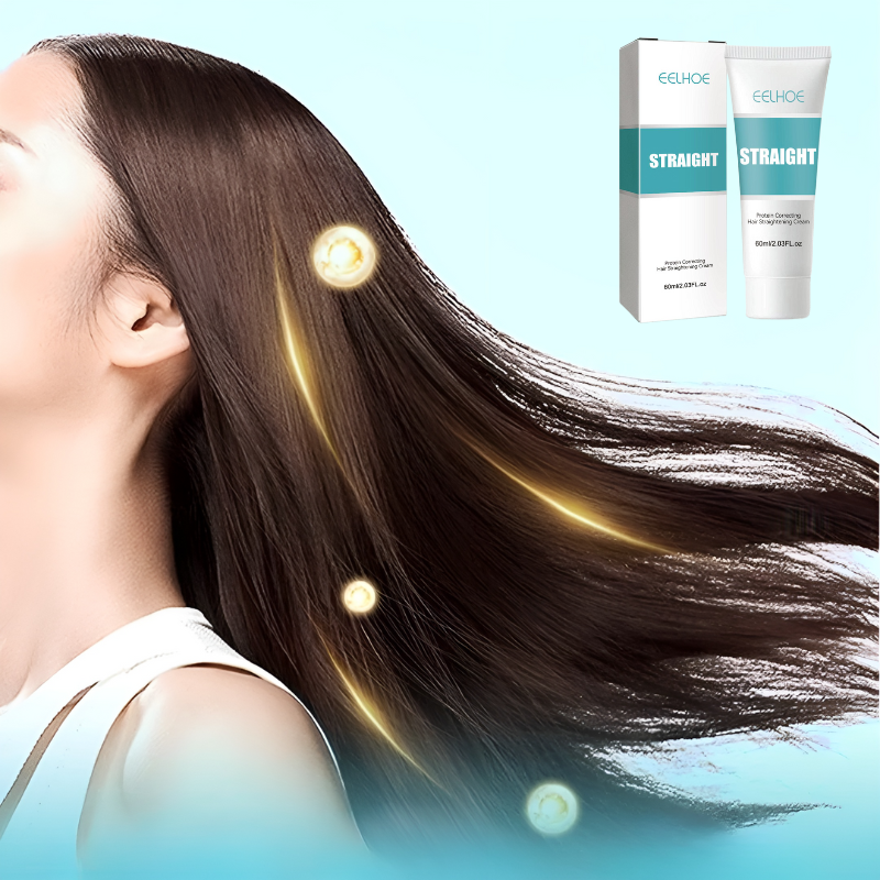 Keratin Hair Smoothing Cream – Omedelbar anti-frissande plattningsbehandling för silkeslent, glansigt hår