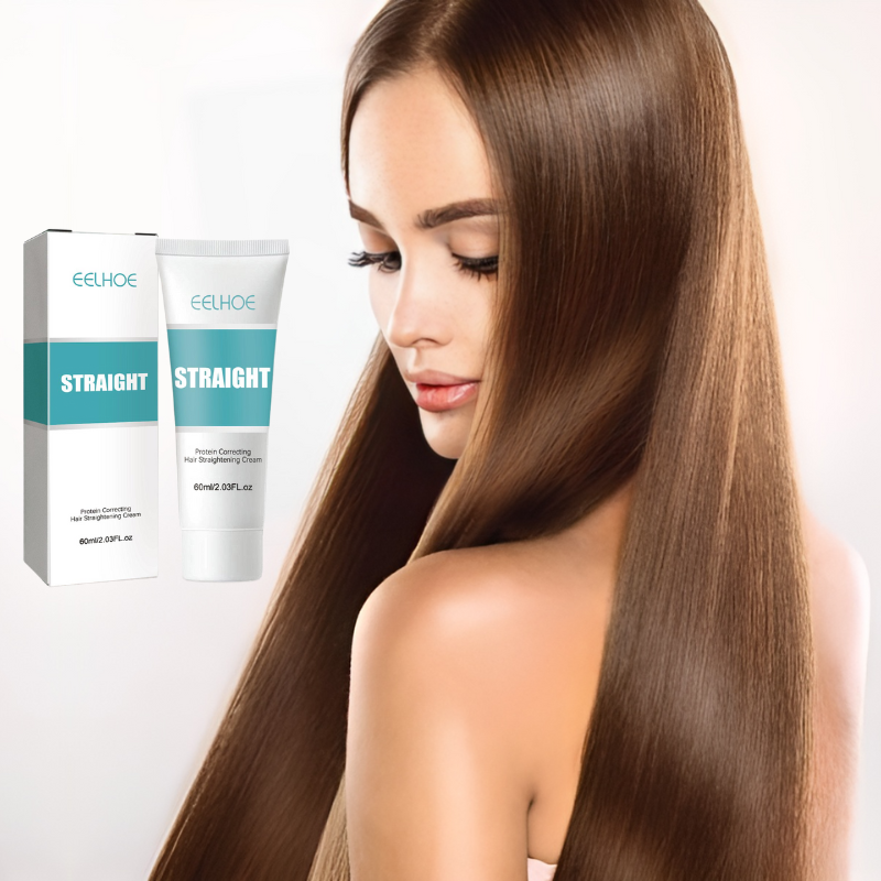 Keratin Hair Smoothing Cream – Omedelbar anti-frissande plattningsbehandling för silkeslent, glansigt hår