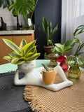 Serenity Seat Mini Planter – Modern Skulpturinspirerad Kruka