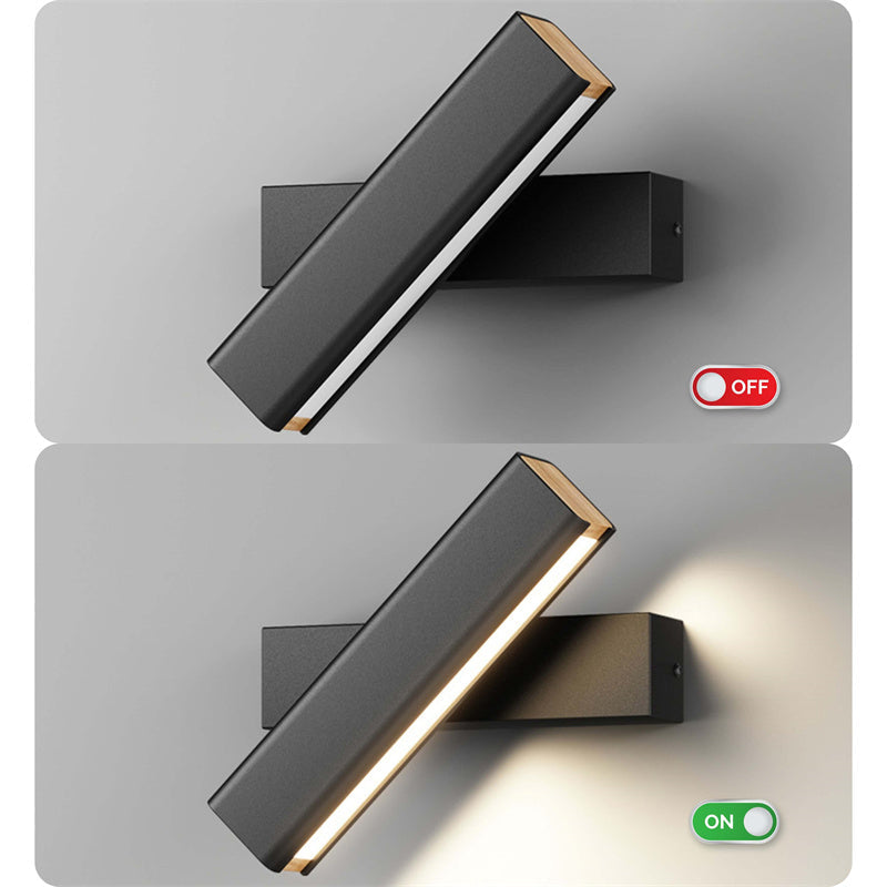 Justerbar 350° LED-vägglampa – Modern roterande inomhus- och utomhuslampa