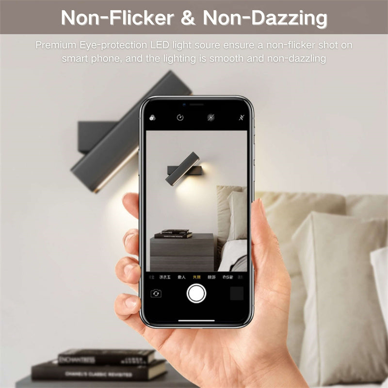 Justerbar 350° LED-vägglampa – Modern roterande inomhus- och utomhuslampa