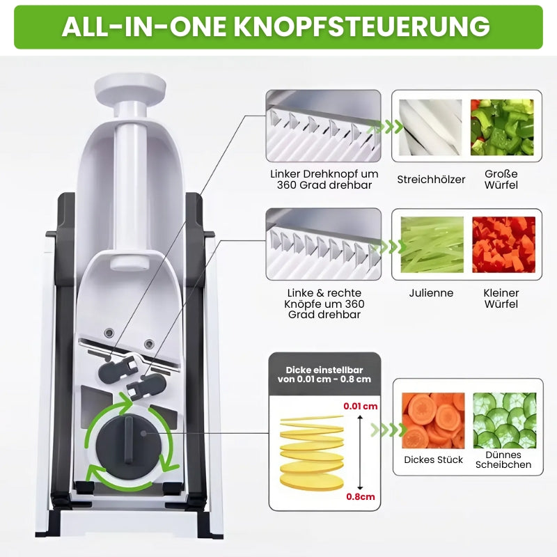 Multifunktionell manuell grönsaksskärare