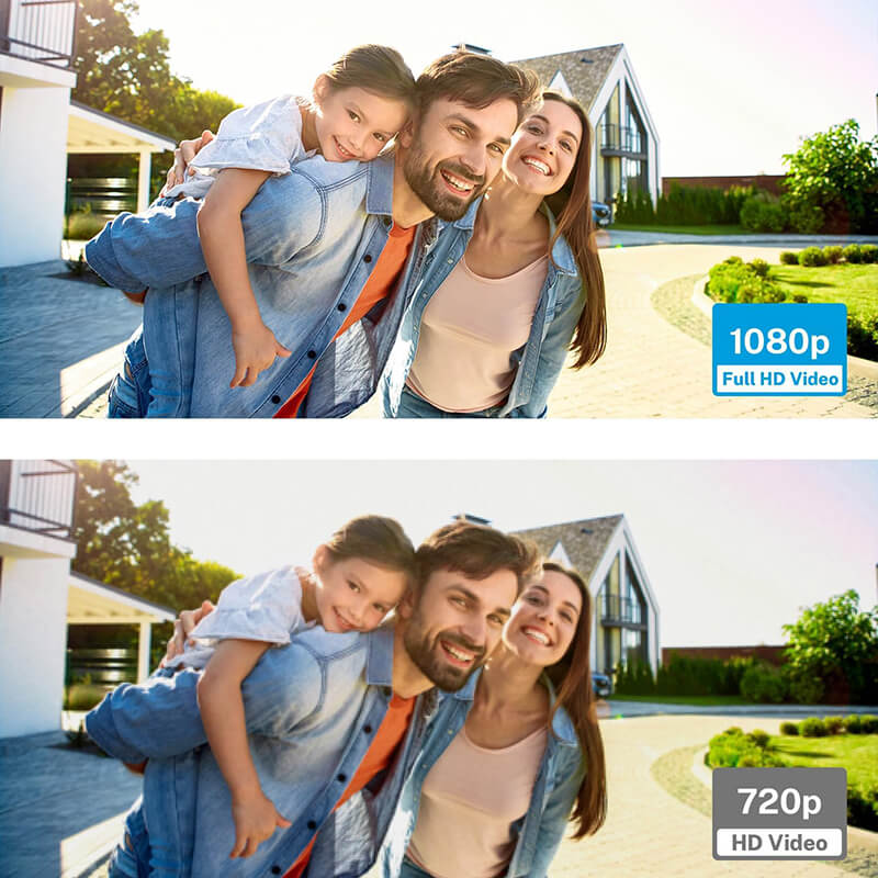 HD WiFi Video Dörrklocka Kamera – Rörelsedetektering Hemsäkerhet med realtidsvarningar och mörkerseende