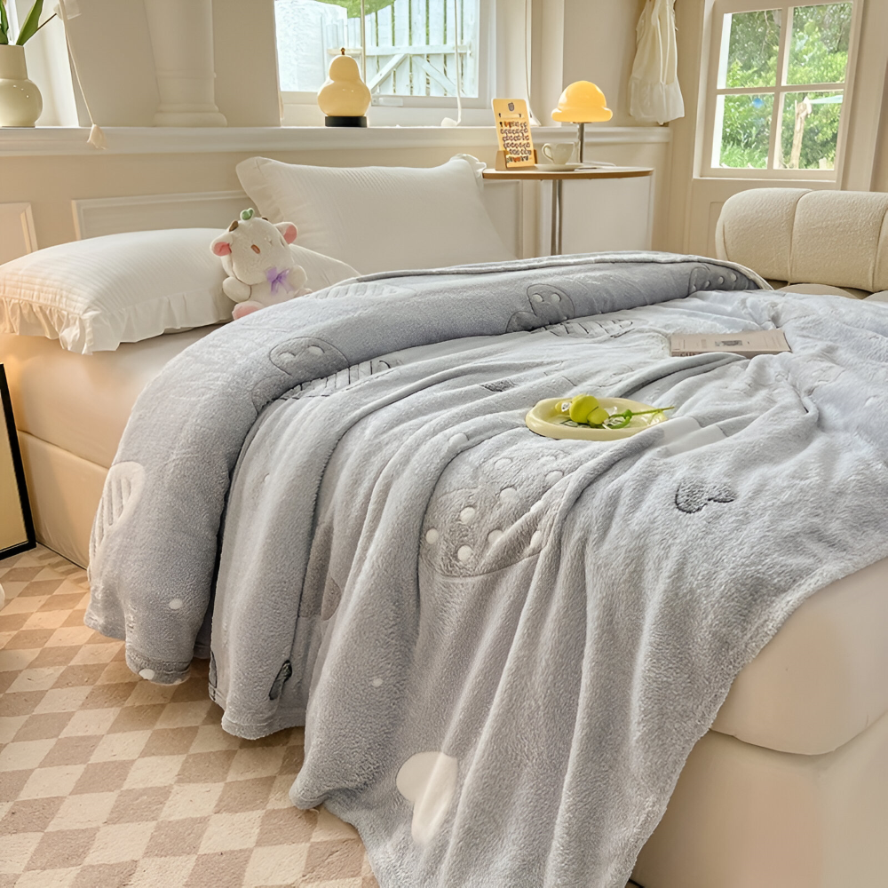 Varm och mysig fleecefilt – Ultramjuk maskintvättbar myspläd