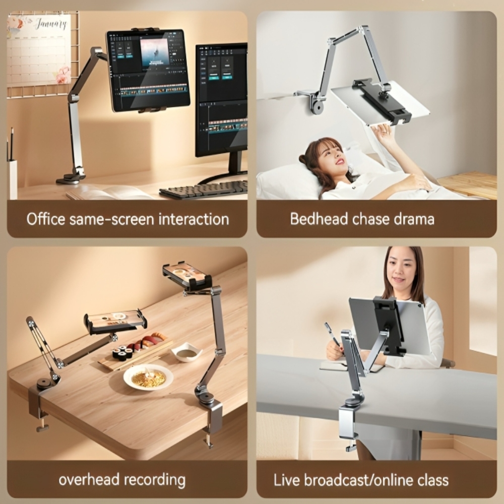 Universellt stativ för surfplatta och telefon – 360° roterande justerbar hållare