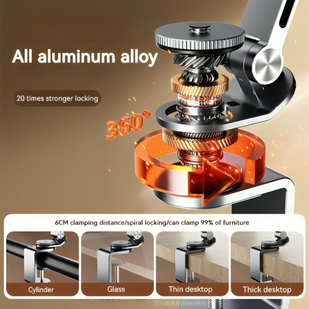 Universellt stativ för surfplatta och telefon – 360° roterande justerbar hållare