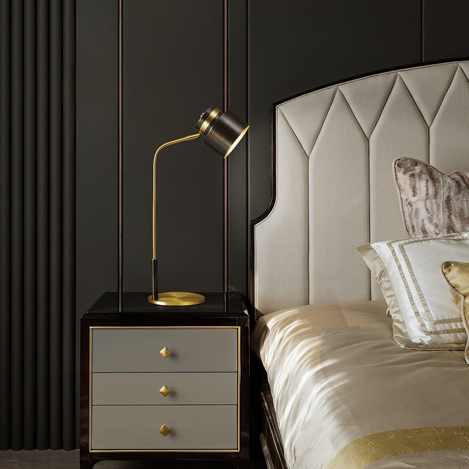 Skandinavisk industriell bordslampa - Varmt skenande sänglampa