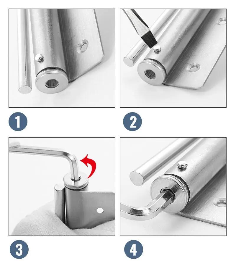 Automatisk dörrstängare i rostfritt stål – justerbar mjukstängande beslag