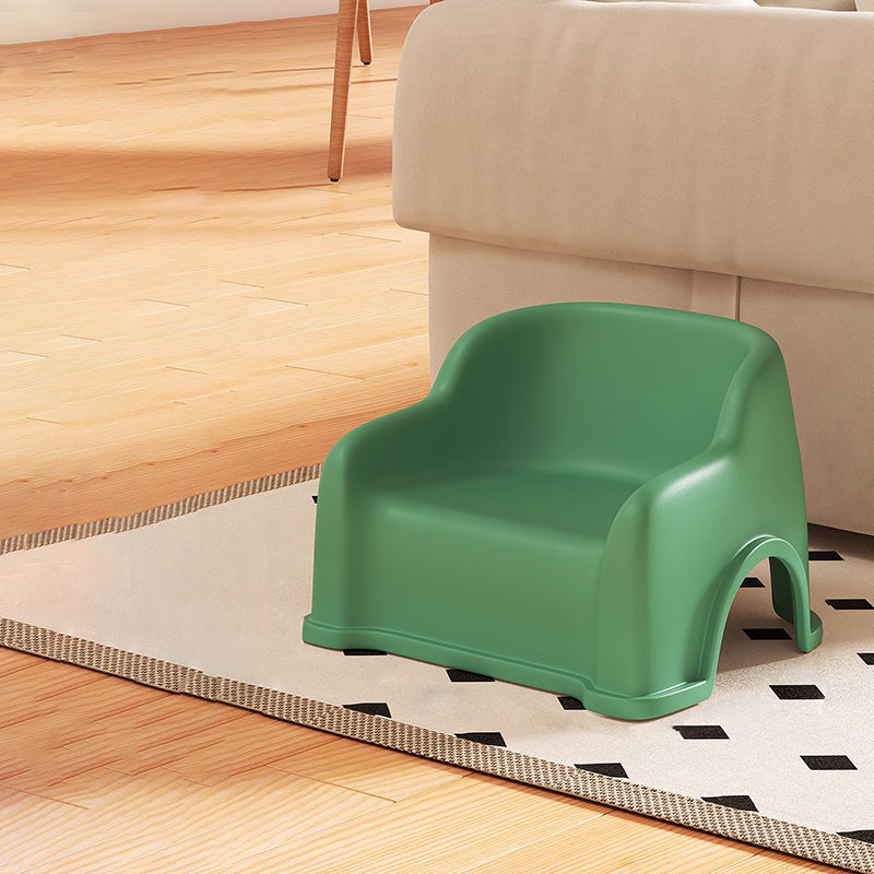 Modern glidformad barnpall - Minimalistisk PP låg sits med ryggstöd och armstöd