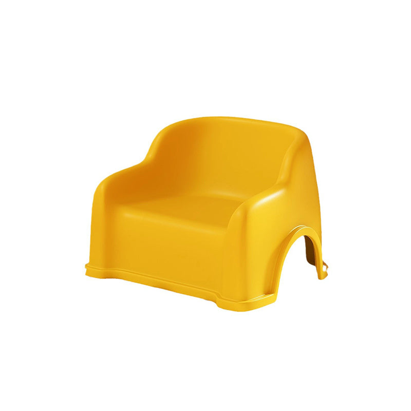 Modern glidformad barnpall - Minimalistisk PP låg sits med ryggstöd och armstöd