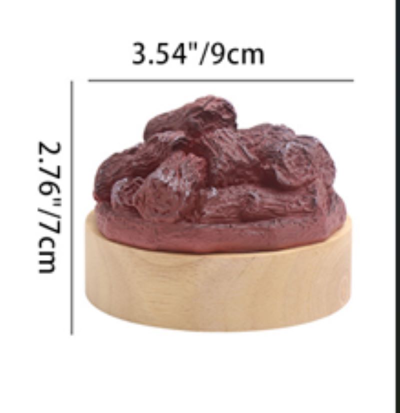 Modern LED-bordslampa – rund trä- och hartsdesign