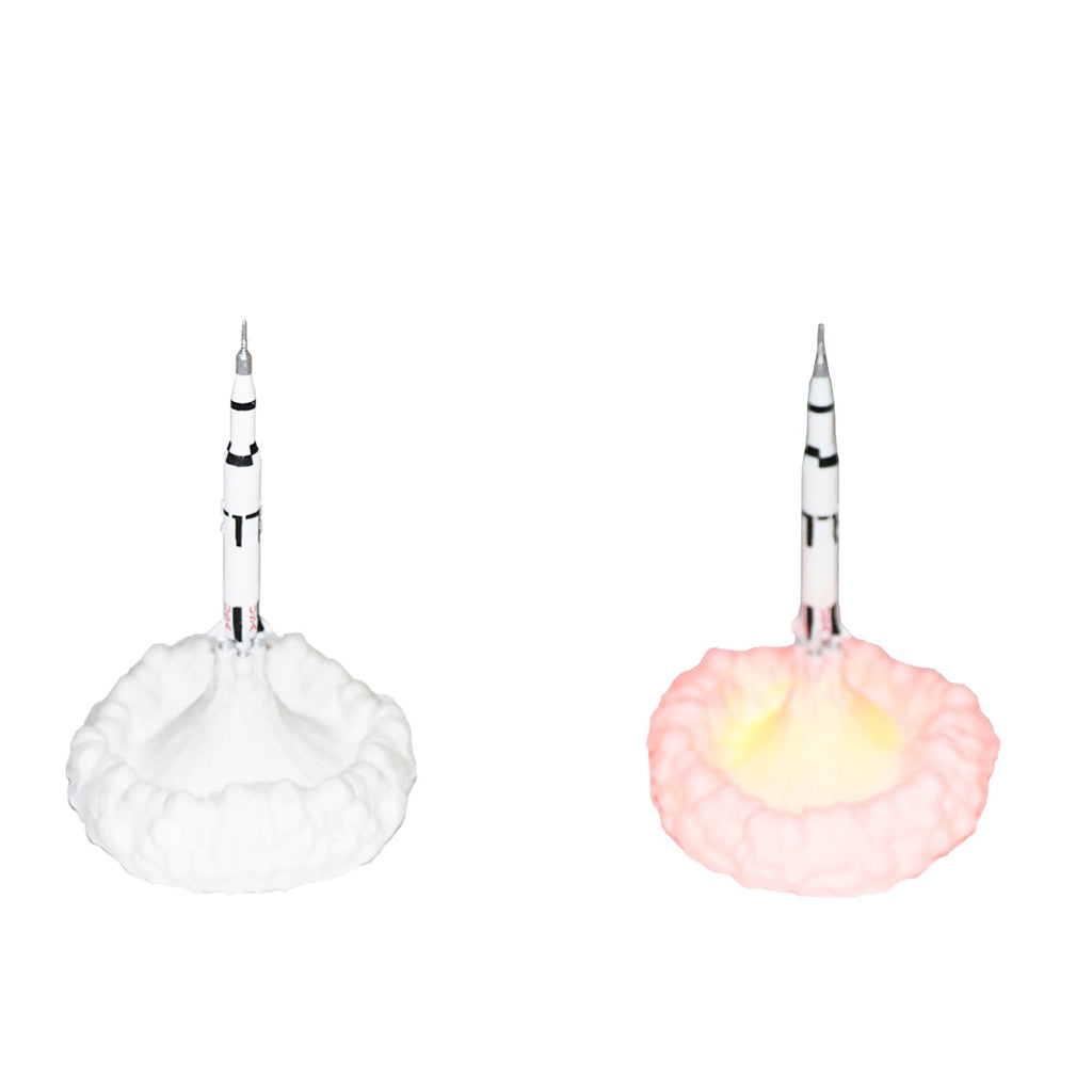 3D-tryckt raket LED-bordslampa – modern art déco-design
