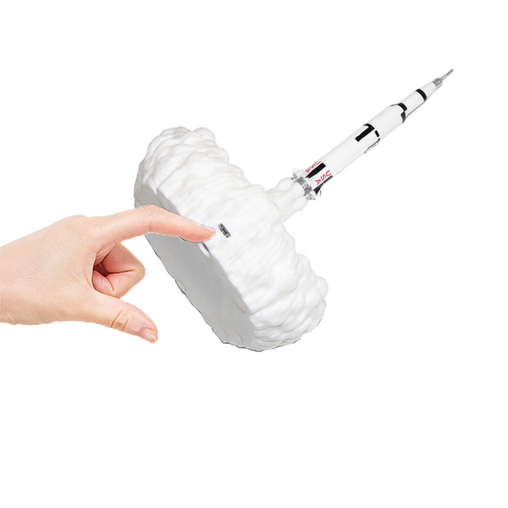 3D-tryckt raket LED-bordslampa – modern art déco-design