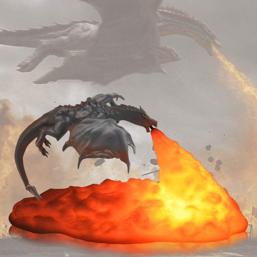 3D eldspridande draklampa – slående LED-glöd