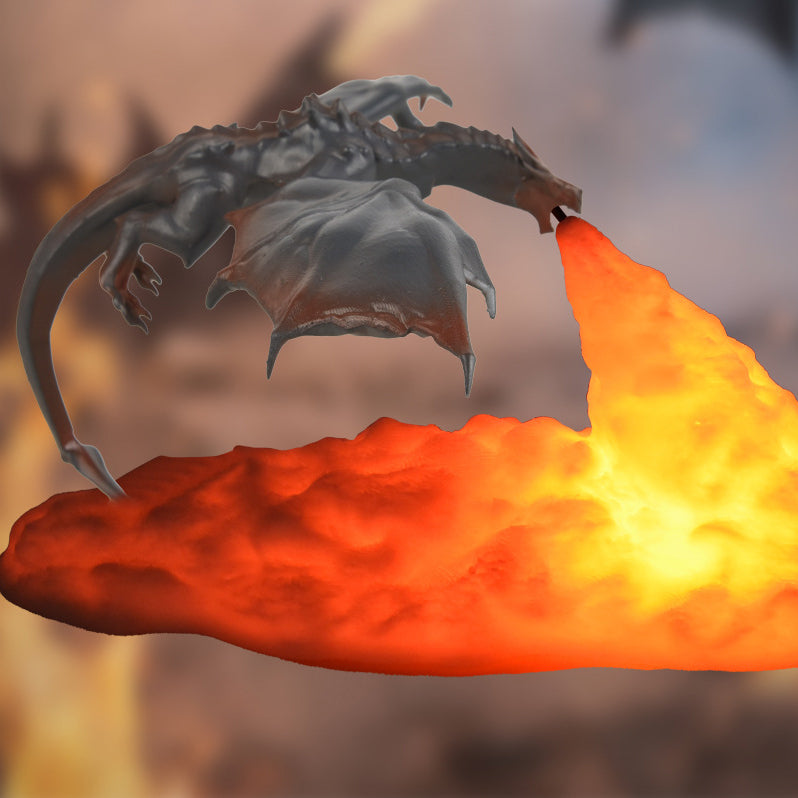 3D eldspridande draklampa – slående LED-glöd