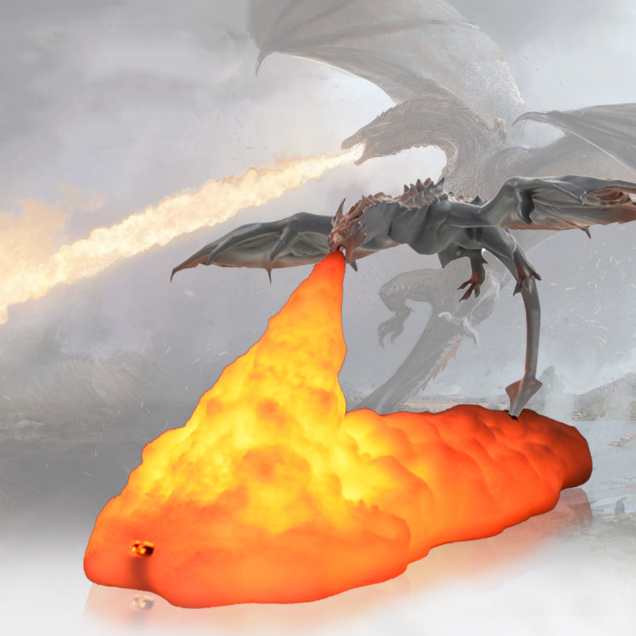 3D eldspridande draklampa – slående LED-glöd