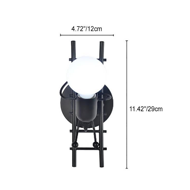 Creative Humanoid Ladder Vägglampa