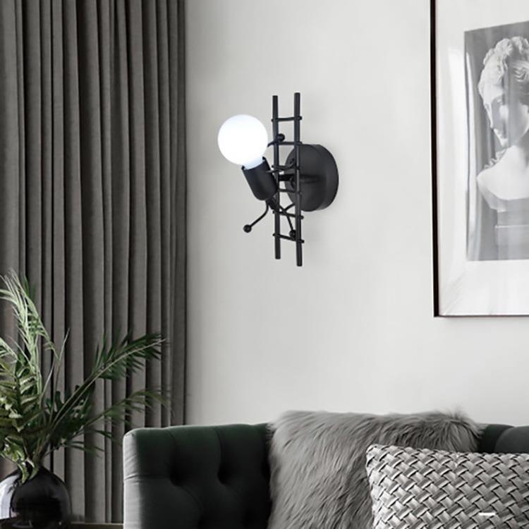 Creative Humanoid Ladder Vägglampa