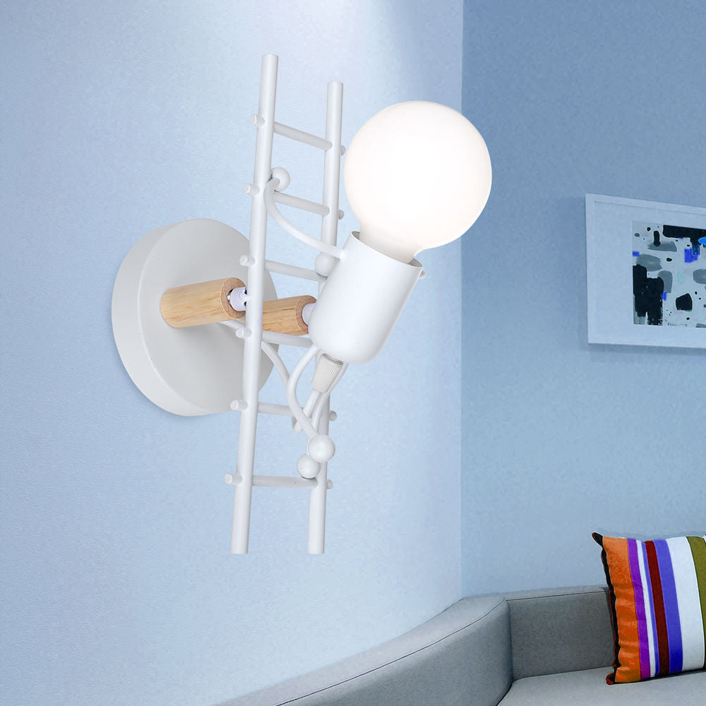 Creative Humanoid Ladder Vägglampa