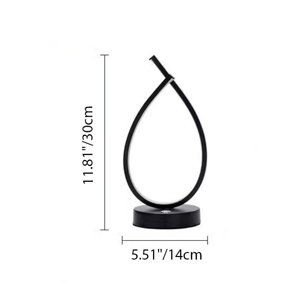 Twisted Water Drop LED-bordslampa – Modern Elegance, Serene Glow